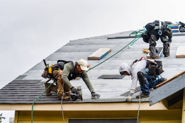Professional Gutter Installation technician working in North Miami Beach, FL